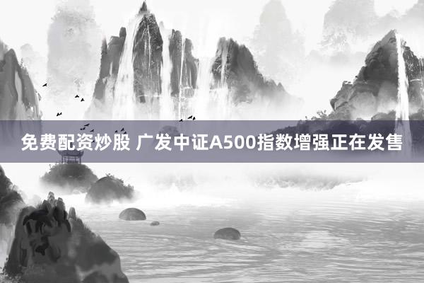 免费配资炒股 广发中证A500指数增强正在发售