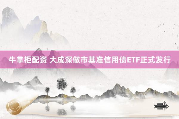 牛掌柜配资 大成深做市基准信用债ETF正式发行