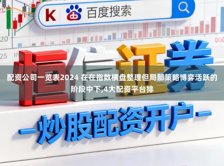 配资公司一览表2024 在在指数横盘整理但局部策略博弈活跃的阶段中下,4大配资平台排